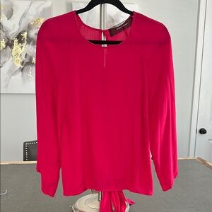 Code Mode Pink Tie Back Blouse with Long Sleeves